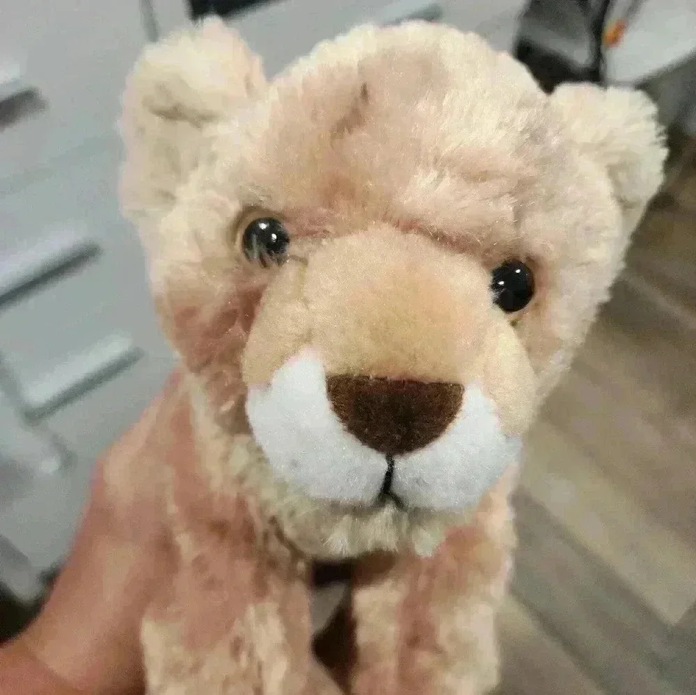 Wild Republic Lion Cub Plush Brown Bean Bag Stuffed Animal Lovey Soft Toy